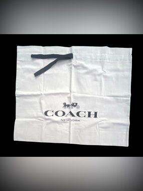 Large COACH Dust Bag "Dusty" Cream Ivory and Black